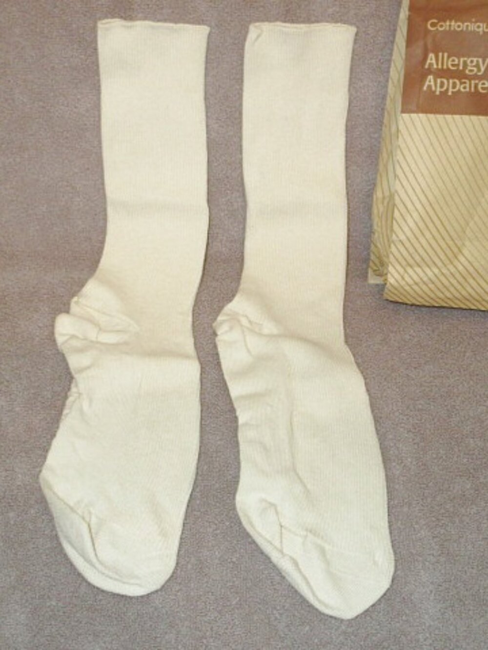 Cottonique Organic Cotton Crew Socks XL Latex Free 2 Pairs Unisex Sustainable - Picture 4 of 8